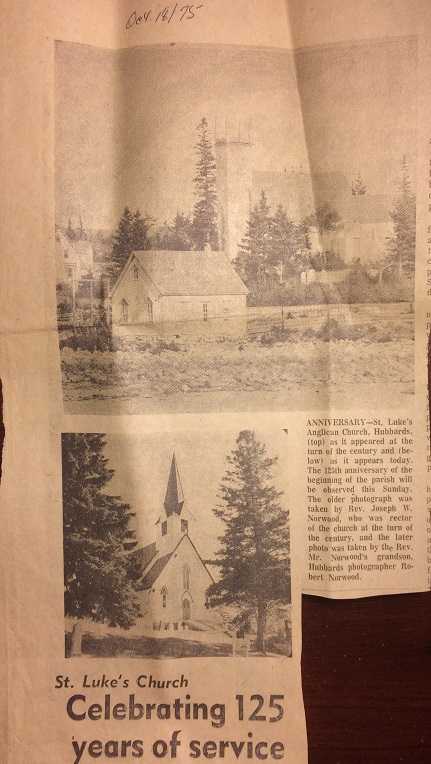 St. Luke's Church Celebrating 125 Years of Service <br> Newspaper Article from October 18, 1975.