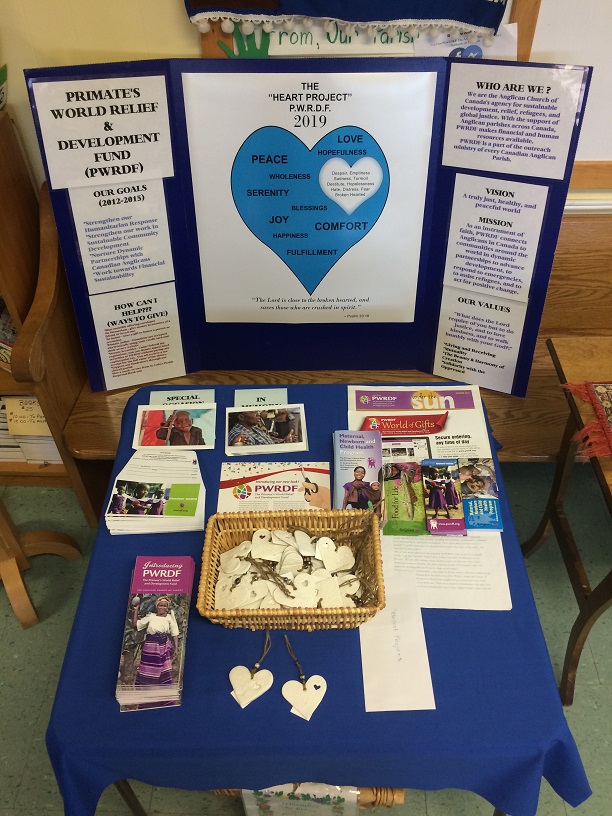 St. Luke's Parish PWRDF Fundraiser for 2019: The Heart Project